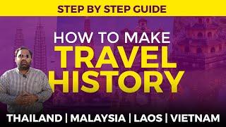 How to Make Travel History For USA Canada UK l Travel History Kaise Banaye l Sticker Visa