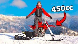 BUILDING OUR 450cc PITBIKE INTO A SNOWBIKE