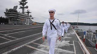 USS Ronald Reagan Arrives At NB Kitsap