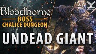 Bloodborne - Chalice Dungeon Boss - Undead Giant (Dual Blade) - Pthumerian Labyrinth (Depth 1)