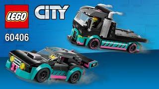 LEGO City Race Car and Car Carrier Truck (60406)[328 pcs] Step-by-Step Building Instructions