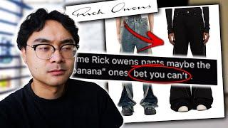 DIY | Custom RICK OWENS Bolan Banana Trousers | JULIUS