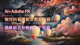 【跟练版】AI+Adobe PR PRO 做抖音爆款治愈系视频，图片+视频合成治愈系风景，How to make video with AI and Adobe PR？