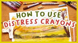 Drawing with Distress Crayons! How to use them for art + tips & tricks ️