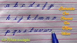 How to write small letters in Cursive writing|English lowercase letters in cursive handwriting #atoz