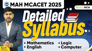 MAH MCA CET 2025 - Detailed Syllabus | Mathematics | English | Logic | Computer