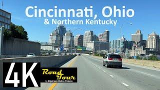 Road Tour of Cincinnati, OH and Northern KY in 4K - Covington, Fort Mitchell, Erlanger, Florence