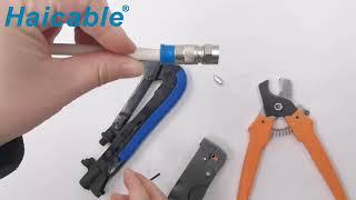 New Compression Coaxial Cable Crimping Tool HT-H548A F Rg6 Rg58 Rg59 Connectors Coax Crimper