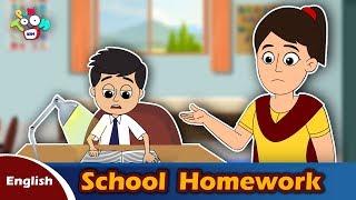 School Homework | English Moral Stories | English Animated Stories | PunToon Kids English