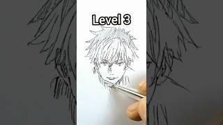 How to draw Gojo Satoru in different level #shorts #anime #drawing #gojo