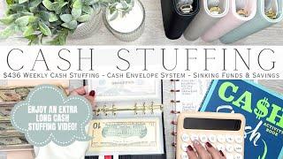 A LONG Cash Stuffing | $436 Weekly Cash Stuff | Cash Envelope System | Sinking Funds & Savings