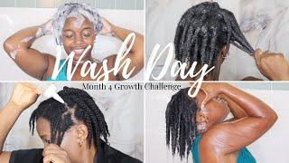 4C Wash Day Routine- growth update, new products, retwist