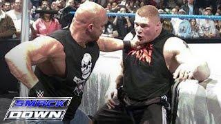 "Stone Cold" Steve Austin confronts Brock Lesnar days before WrestleMania: SmackDown, March 11, 2004