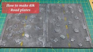 How to make 40k Road plates CHEAP  #wargamingterrain #warhammer40k #ttrpg #scenery