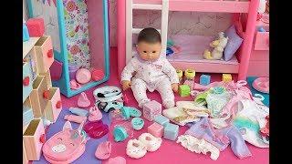 NURSERY REVEAL ~ NEW BABY DOLLHOUSE ROOM CLOSET CLEANING TOUR!