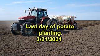 Last day of potato planting.