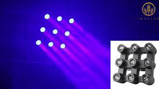 IMRELAX DJ Lights 9x40W RGBW 4in1 LED Stage Lights Sound Activated Disco Lights Compatible with DMX