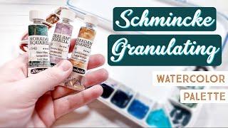 Making a Palette with ALL Granulating Colors | Schmincke Super Granulating Watercolors