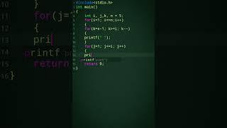 #120 C pattern programming‍ C language tutorial #shorts #coding