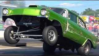 World's Largest '55-'57 Chevy Gathering Drag Racing at Tri-Five Nationals Beech Bend Raceway