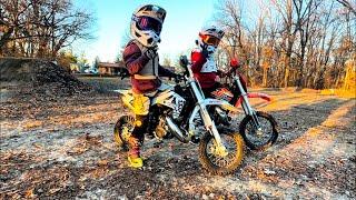 50sx vs 50jr!! Lowering kit for 50cc, Cold weather riding!