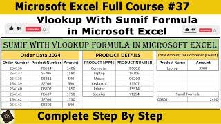 Vlookup With Sumif Function | Vlookup With Sumif | The Power of Vlookup With Sumif Formula |