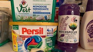 Persil Disc Hygiene & Vert Bicarbonat Caps & Öko Lavendel Weichspüler Miele W487 40