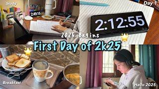 First Day Of 2025!! Study with me  Chapter 1: Hello 2k25 