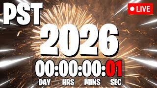 NEW YEAR'S 2025 COUNTDOWN LIVE  24/7 & Pacific Time Zone, PST New Year Countdown!