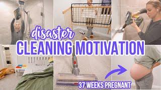 DISASTER CLEAN WITH ME // CLEANING MOTIVATION // STAY AT HOME MOM CLEANING MOTIVATION // BECKY MOSS