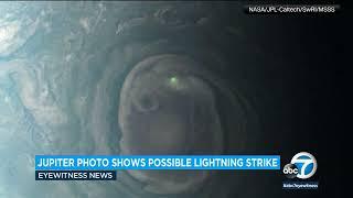 NASA spacecraft captures image of ghostly lightning on Jupiter