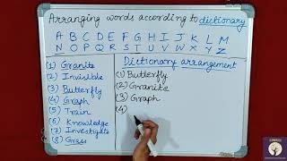 How to arrange words according to dictionary|| Explanation in English||  Be perfect in 10 minutes