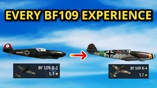 1 MATCH IN EVERY BF109 IN WAR THUNDER (lowest to highest br)