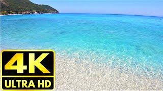 Agios Ioannis beach sea waves in 4K - 5 Hours Sea Waves for Relaxation Meditation Sleep Greece 