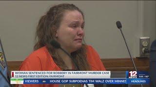 Woman sentenced for robbery in Fairmont murder case