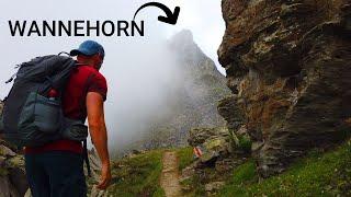 Wandern zwischen Zermatt und Saas-Fee auf das Wannehorn, Schweiz