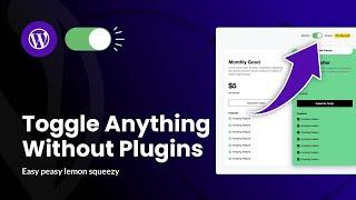 Wordpress pricing table with toggled views!