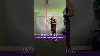 Inside Leg Hang Positioning #intermediatepole #polefitness #poletrick ##pdinsideleghang #polelessons