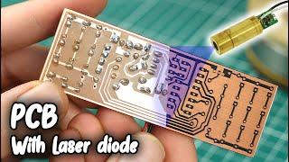 INCREDIBLE ONLY 4W of 40W to make PCB with diode laser engraver