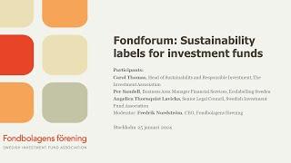 Fondforum: Sustainability labels for investment funds