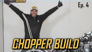 Harley Davidson Softail Chopper Project - Ep. 4  -  handmade low budget sissybar