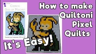 How to Make Quiltoni Pixel Quilts - God of Mischief inspired by Loki