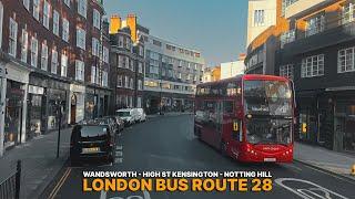 London Bus Ride | Upper Deck London Neighbourhood Views on Bus 28 from Wandsworth to Kensal Rise