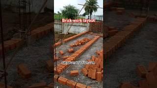 Brick work layout #construction #brickwork #houseconstruction #houseplan #basiccivilengineering