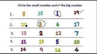 Identify small and big number worksheet|lkg maths worksheet}ukg maths worksheet|ANT-Kids