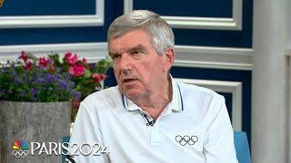 IOC President Thomas Bach discusses Russia's violations, anti-doping measures | Paris Olympics