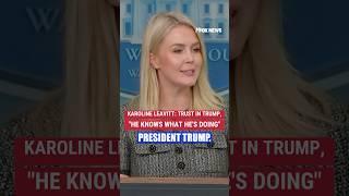 Karoline Leavitt to reporters: "Trust in President Trump. He knows what he's doing." #foxnews