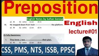 Sufian Goraya English lecture#01 Preposition