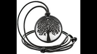 SHUNGITE NECKLACE TREE OF LIFE SACRED CIRCLE