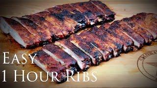 Easy 1 Hour Grilled Ribs - Hot and Fast Ribs